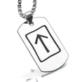 thumbnail image 1 of Stainless Steel Elder Futhark Teiwaz Rune Dog Tag Pendant Necklace, 1 of 3