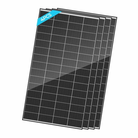 Renogy 4pcs 320W Solar Panel 24V, 18BB N-Type 25% High Efficiency, Monocrystalline for Power Station Generator, RV, SUV, Truck, Camping, Home, Off Grid