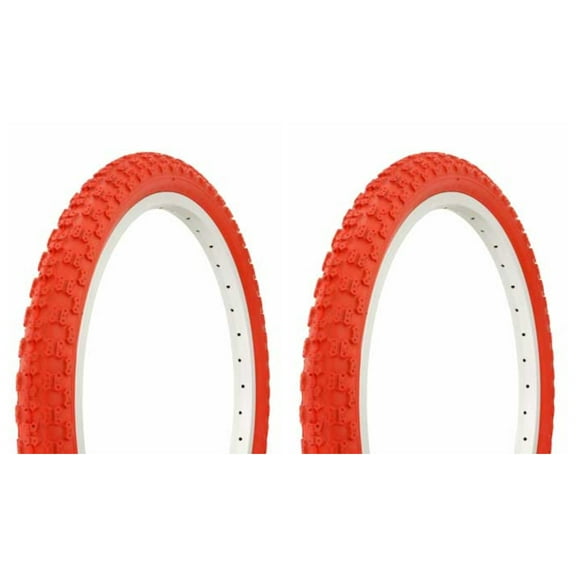 Tire set. 2 Tires. Two Tires Duro 20" x 2.125" Red/Red Side Wall HF-143G. Bicycle Tires, bike Tires, lowrider bike Tires, lowrider bicycle Tires