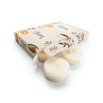 Cinnamon Vanilla Tealight Candles Multi Pack - 12 Beige Premium Scented Tea Lights - Natural Oils - Shortie's Candle Company