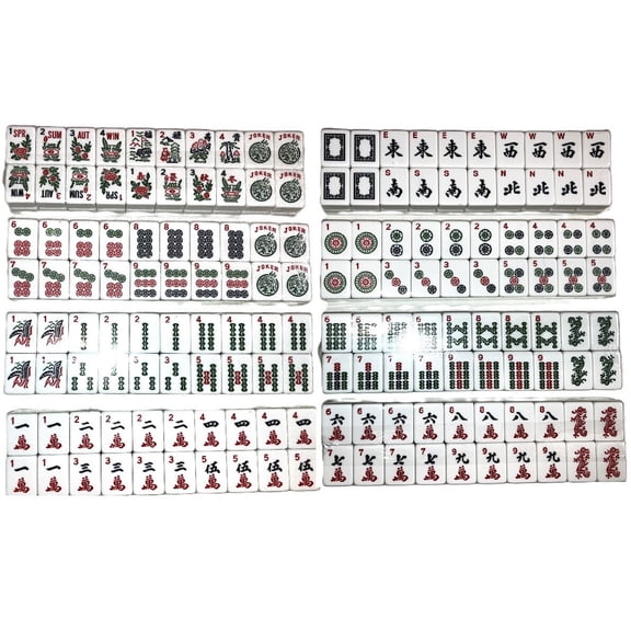 Mahjong Western American Replacement Standard Size White 166 Tiles Only Mah jong