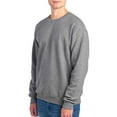 thumbnail image 5 of JERZEES Crewneck Sweatshirt Pullover Fleece Sweater for Men in Oxford Sandstone 8oz 50/50 Cotton/Polyester Pack 2 Size S, 5 of 6
