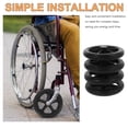 thumbnail image 3 of CTIRCHIU Roulettes avant Universelles pour Fauteuil Roulant Noir ABS Roulement Fluide 4 Pcs, 3 of 6