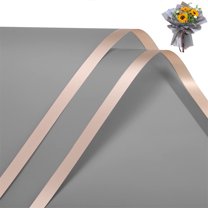 10 Sheet Waterproof Flower Wrapping Paper Topboutique Gray Bouquet Packaging Paper Matte with Gold Edges Home DIY Crafts Gift Florist Supplies for Wedding Birthday Valentine's Day Party