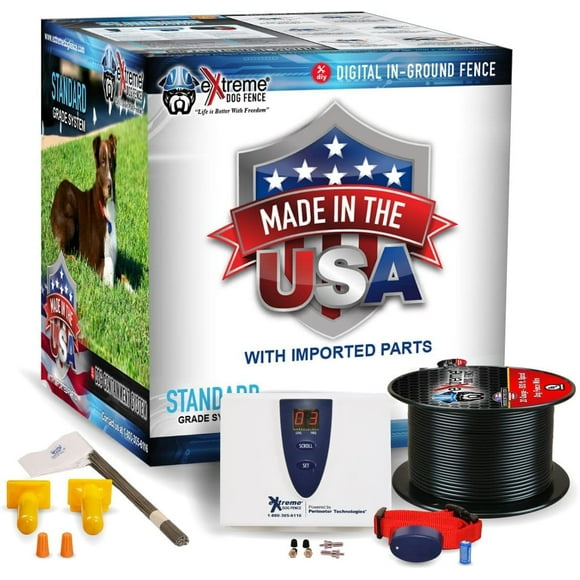 Clôture Électrique Souterraine pour Chien de Qualité Supérieure - Système de Clôture Standard pour Chien pour une Installation Facile, une Longévité Supérieure et une Sécurité Fiable Continue pour Animaux - 1 Chien / 1000 Pieds Fil de Clôture Standard pour Chien...