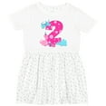 thumbnail image 3 of Inktastic Dinosaur Party-second Birthday Girls Toddler Dress, 3 of 5