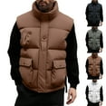 thumbnail image 6 of ZACPNCV Mens Sleeveless Quilted Puffer Jacket Casual Winter Warm Down Vest Thermal Lightweight Gym Coat Outdoor Athletic Vests, 6 of 6