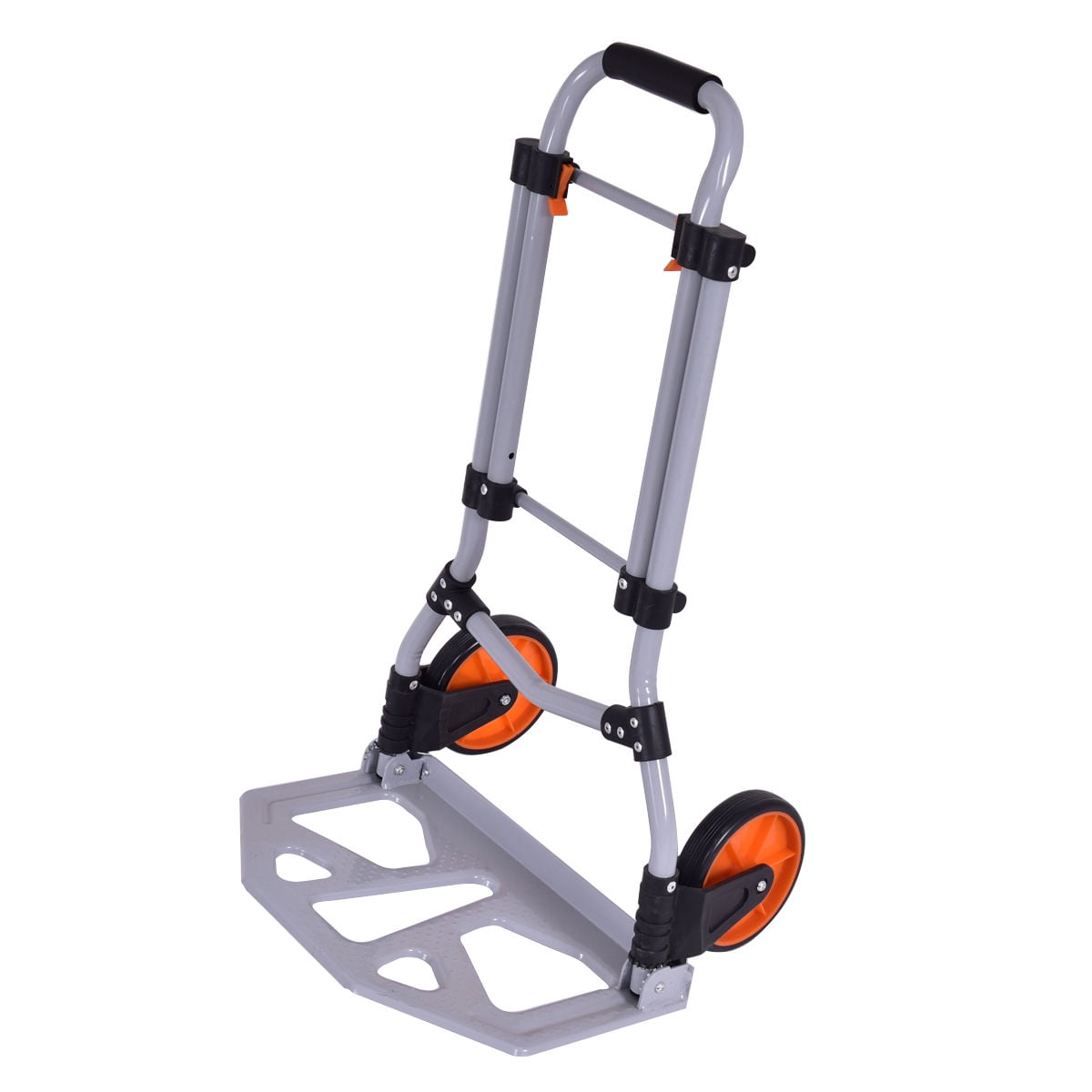 Costway Folding Dolly Hand Truck Cart Collapsible Push Trolley Luggage 150 LB Capacity by Costway