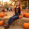 thumbnail image 6 of Textilo Halloween Print T-Shirt for Women Raglan Short Sleeve V-Neck Shirt Witch Graphic Tshirts Halloween Funny Spooky Season Vintage Tee, 6 of 8