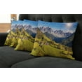 thumbnail image 5 of Ambesonne Nature Throw Pillow Cover 4 Pack, Morning at Countryside, 20", Grey and Green, 5 of 5