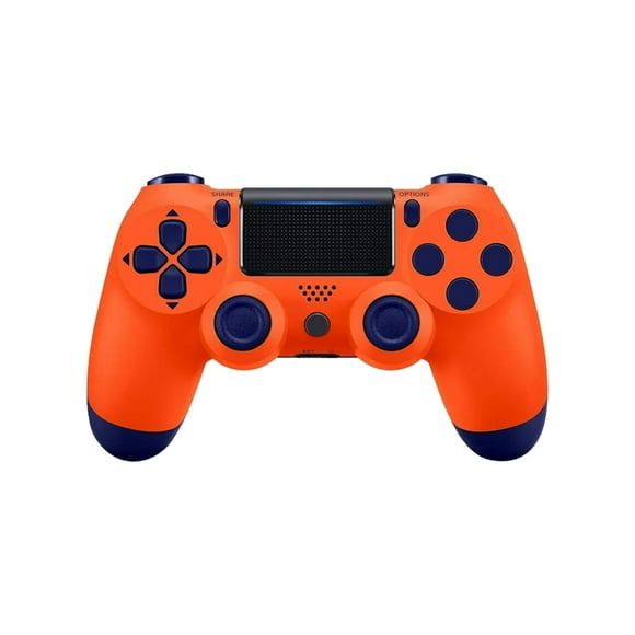 Control inalámbrico recargable compatible con Ps4 Naranja con Azul