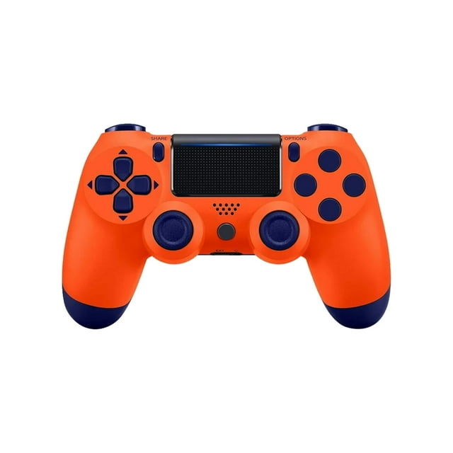 Control inalámbrico recargable compatible con Ps4 Naranja con Azul