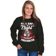 thumbnail image 3 of Cute Wife Girlfriend of Firefighter Unisex Plus Fleece Graphic Sweatshirt Brisco Brands 2X, 3 of 5