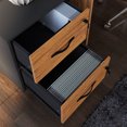 thumbnail image 3 of Archivero Organizador De Oficina Playcon Negro y madera naranja Con 2 Cajones y 2 Llaves Tamaño Carta y Oficio, 3 of 8
