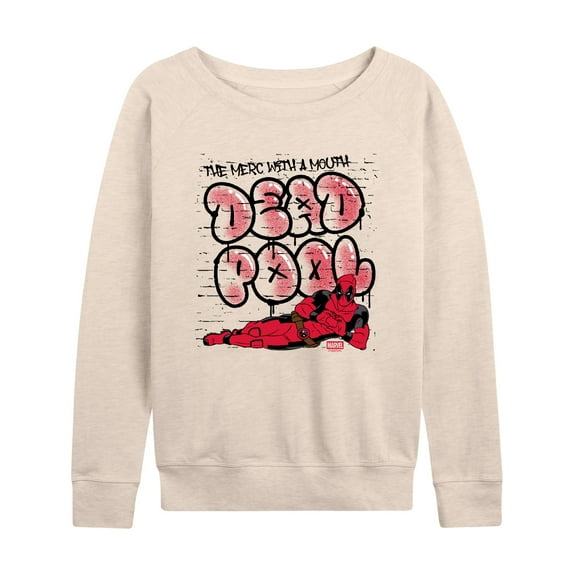 Marvel - Deadpool Street Graffiti - Women's French Terry Long Sleeve Pullover