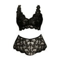 thumbnail image 3 of Eashery Womens Bra Push Up Lace Gather Backless Bra Comfort Women Bra Black L, 3 of 5