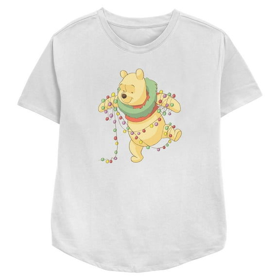 Womens Winnie the Pooh Christmas Lights Tangle T Shirt