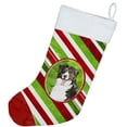 thumbnail image 2 of Bernese Mountain Dog Christmas Candy Stripe Christmas Stocking, 2 of 3