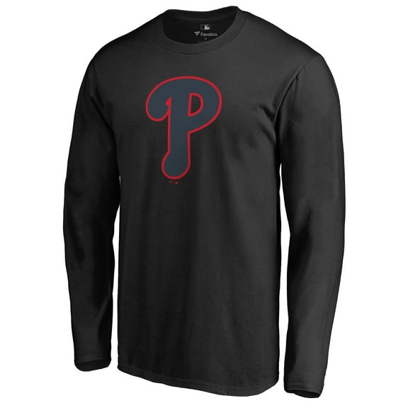 Men's Black Philadelphia Phillies Taylor Long Sleeve T-Shirt