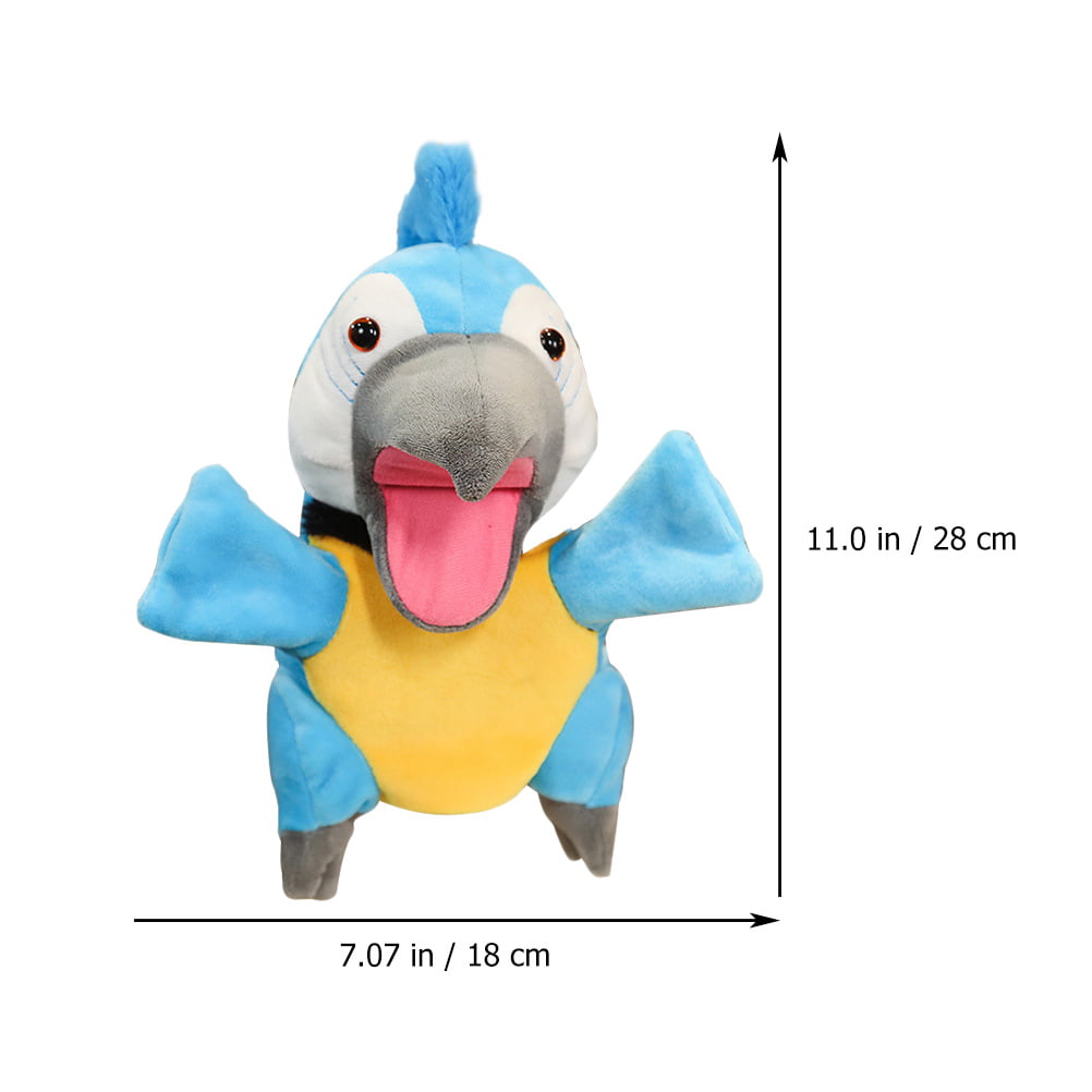 28cm Parrot Animal Hand Puppet Toys story cosplay teaching puppets 