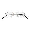 thumbnail image 2 of NEW MARCOLIN VILLAGE 47 6395 MENS/WOMENS DESIGNER FULL-RIM SILVER CLASSY CAT EYE MADE IN ITALY FRAME DEMO LENSES 45-19-140 FLEXIBLE HINGES EYEGLASSES/SPECTACLES, 2 of 9