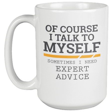 

I Talk to Myself Coffee & Tea Mug for Introverts Geeky Men & Women (15oz)