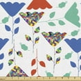 thumbnail image 1 of Spring Upholstery Fabric by the Yard, Colorful Geometric Flower Bouquets Blossoming Season Abstract Design Art, Decorative Fabric for DIY and Home Accents, Multicolor by Ambesonne, 1 of 5