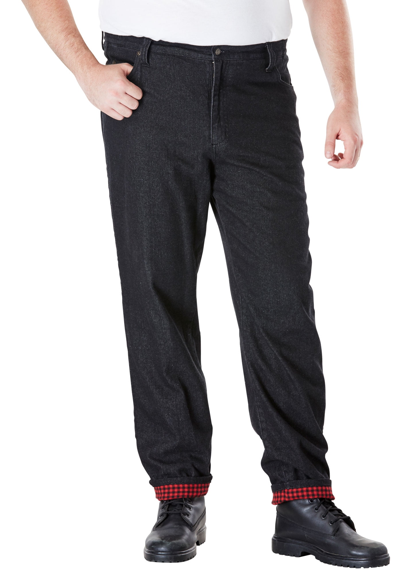 Tall Flannel Lined Side-Elastic Jeans 