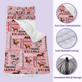 thumbnail image 4 of Gresahom Personalized Preschool Nap Mat for Toddler, Kids Sleeping Bag with Pillow and Blanket, Multicolor Horse Sleeping Mat for Daycare Girls and Boys, Easy Carry and Storage, 4 of 9