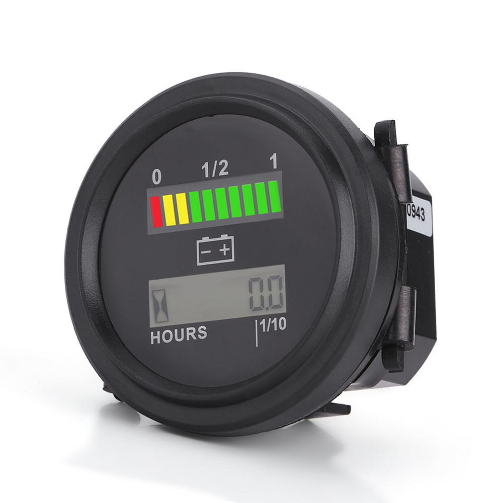 LYUMO 12V/24V/36V/48V/72V LED Digital Battery Indicator Gauge with Hour