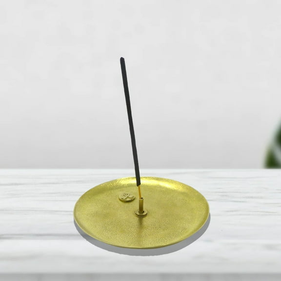 Round Brass Incense Holder (Indra)