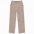 thumbnail image 4 of TOWED22 Girls Sweatpants Teen Girls Baggy Wide Leg Pants Drawstring Joggers Athletic Trousers with Pockets(Khaki,5-6 Y), 4 of 4