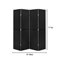 thumbnail image 4 of Legacy Decor 4 Panels Room Divider Folding Screen Pegboard Insert Natural Color Free Standing, 4 of 5