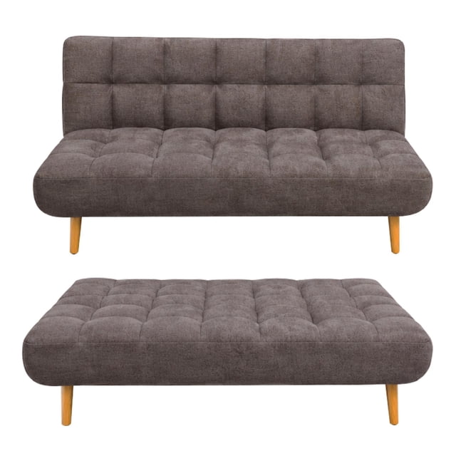 Sofa Cama Matrimonial Reclinable Acolchado 3 Plazas Moderno cafe