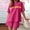 Hot Pink, variant on MAIHAN Womens Two Piece Outfits Spring Outfits for Women Shirt and Short Outfit Cute 2 Piece Outfits for Women Cotton Outfits Sets