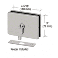 thumbnail image 4 of CRL EUR680BS Brushed Stainless European EUR Series Glass Mounted Patch Lock With Keeper Plate, 4 of 6