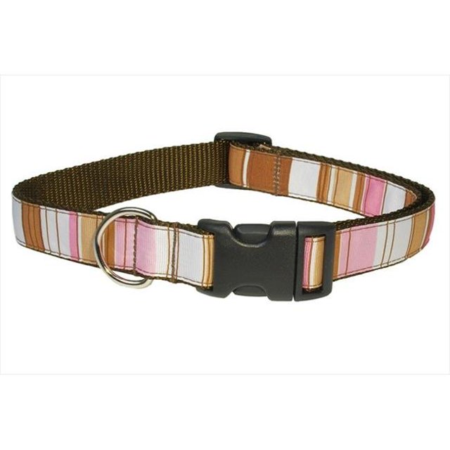 Stripe-brun-multi4-c Rayé Chien Collier&44; Brun - Grand