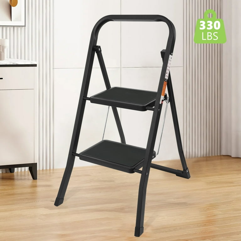 Lightweight 2 online step folding ladder