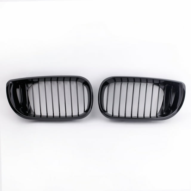 2Pcs Gloss Black Kidney Front Grille for E46 3 Series 4 Door 2002-2005