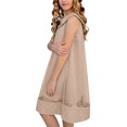 thumbnail image 6 of NAISIBABY Princess Dress for Girls, Cute Flowy Sleeveless Tiered Mesh Kids Party Birthday Tulle Dresses Khaki 3T, 6 of 7