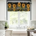 thumbnail image 5 of Btomtd Sunflower Window Valance Cottage Layout Curtain Decoration Curtain Rod Pocket Valance for Kitchen Living Room Bedroom, 17.71x53.93 inch, B, 5 of 5