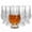 Clear-Crown, variant on 5oz Ribbed Crystal Bourbon Whiskey Glasses Set of 6, Thick Stem Laser Cut Rim Old Fashioned Drinking Glasses, Ideal Gift for Whiskey Lovers Men & Bartenders