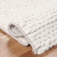 thumbnail image 6 of Rustic Handmade Braided Wool Indoor Rug, 4' x 6', Off White, 6 of 9