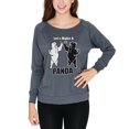 thumbnail image 1 of Let's Make a Panda Funny Juniors Long Sleeve Slouch Top, 1 of 1