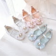 thumbnail image 4 of Paokuoon Little Kids Girls Mary Jane Toddler Flats Non Slip Shoes with Bownot Princess Wedding Dress Shoes, 4 of 10