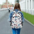 thumbnail image 5 of ALAZA America Butterfly Hearts Stars Backpack Elementary School Bag Bookbag Travel Rucksack, 5 of 7