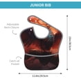thumbnail image 4 of Zufioo Sunset Blossoms Phoenix Perch Print Toddler Adjustable Waterproof Bib, 11.6x15 Inch Feeding Bib Suitable for 6-24 Month Babies, 4 of 8