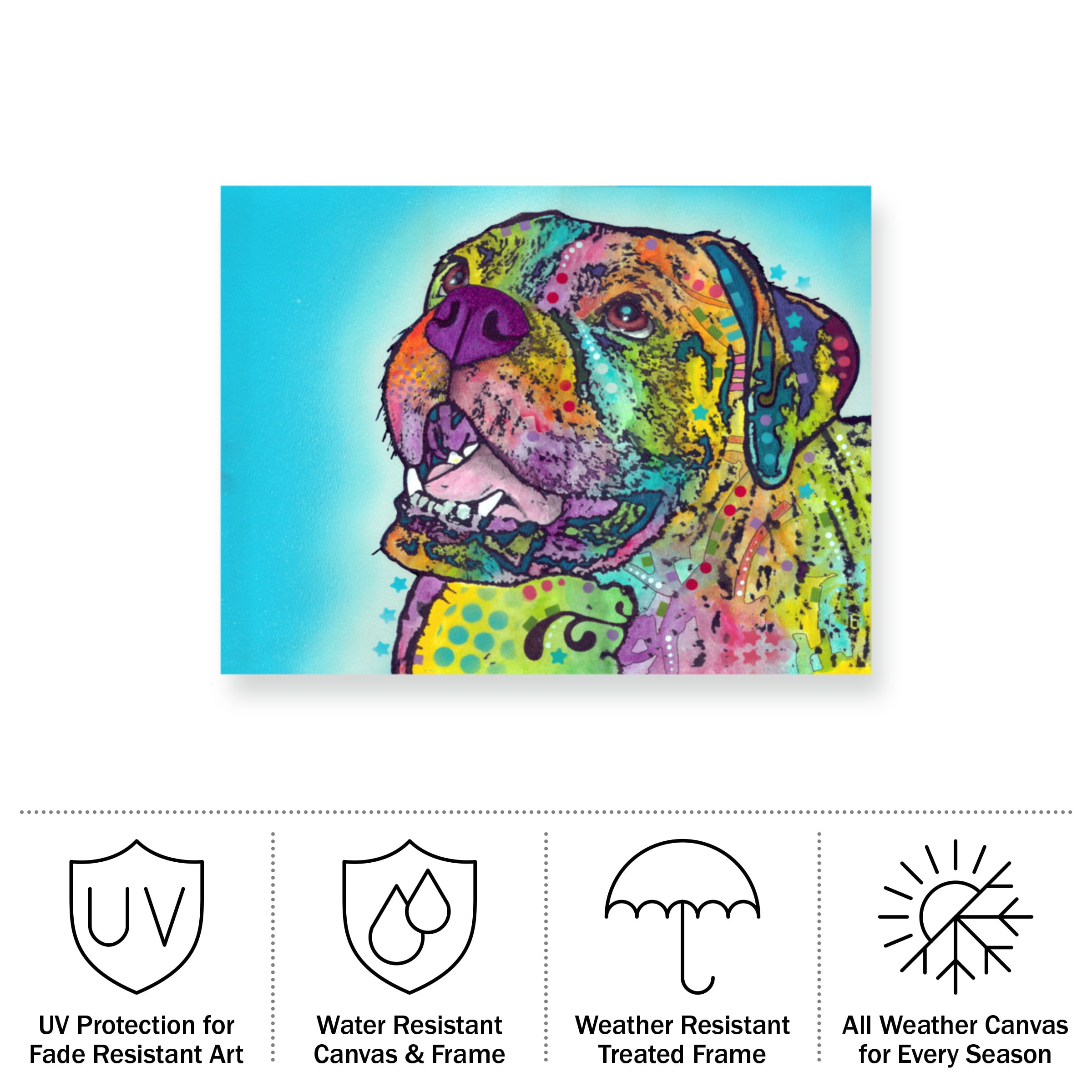 Dean Russo 'Smiling Boxer' Outdoor Canvas