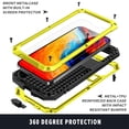 thumbnail image 4 of SaniMore for iPhone 14 Plus 6.7" 2022 Tri-layer Case with Wireless Charging Tempered Glass Screen Protector Hidden Bracket Drop Resistant Heavy Duty Protective Case for iPhone 14 Plus,  Yellow, 4 of 8