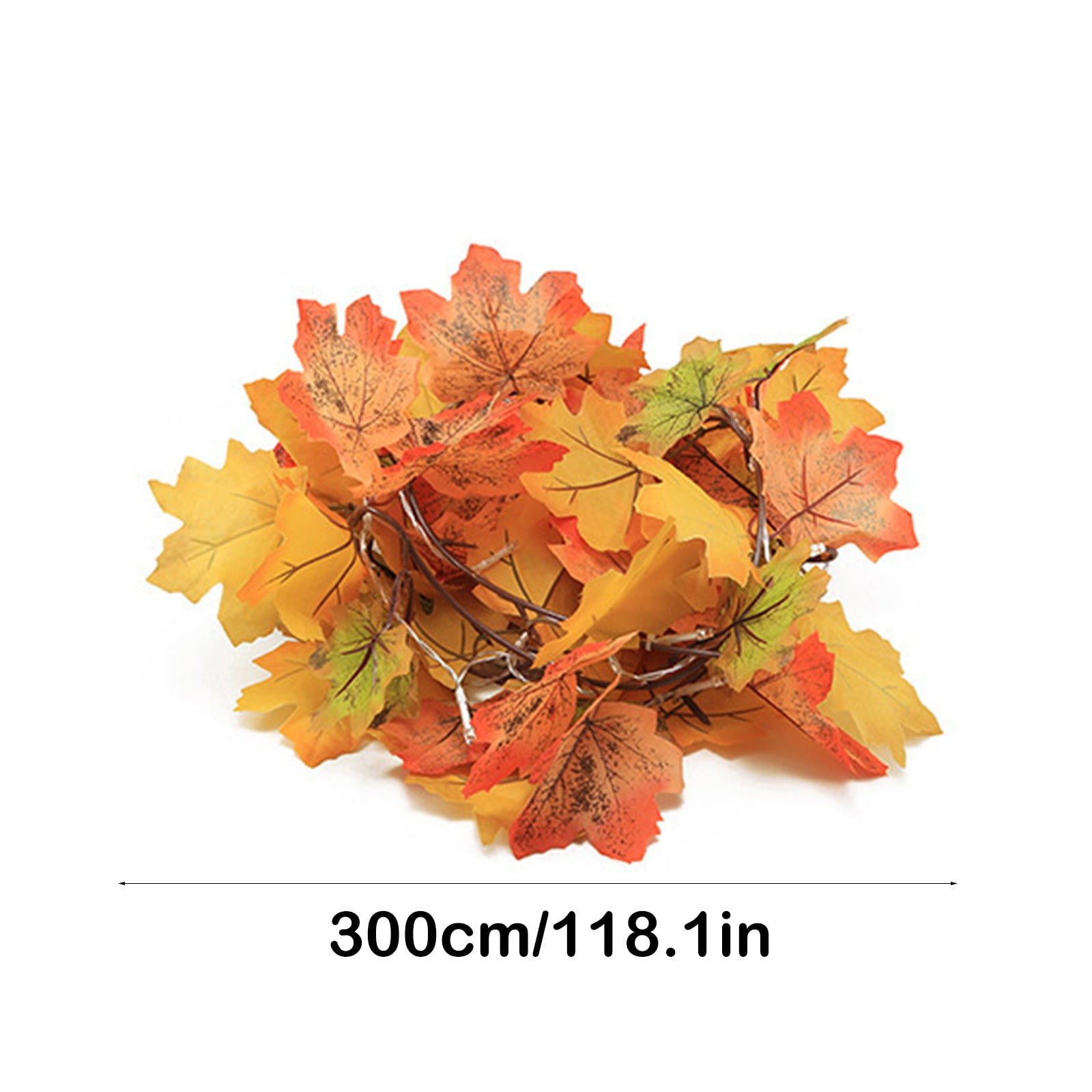 VibHome Outdoor Solar Lights Harvests Festival Thanksgiving LED Light String Pumpkin Maple Leaf Vines Light String Solar Outdoor Holiday Decorative Lights